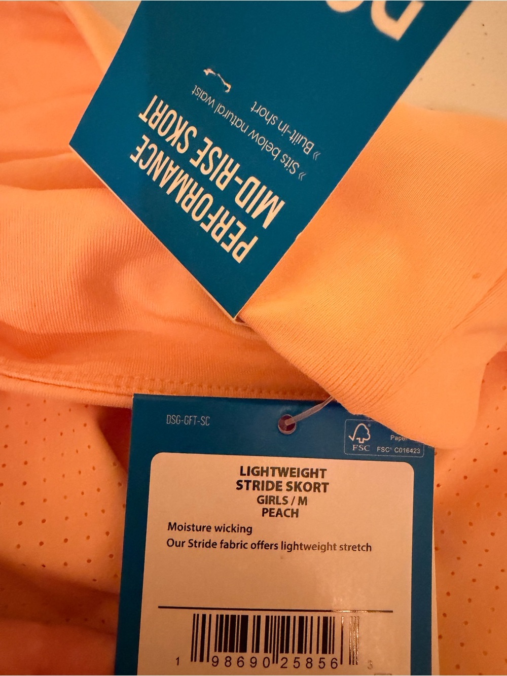 DSG Girls 2 Piece Activewear Set Rainbow Crop Tank & Orange Tiered Skort S/M NWT - Picture 10 of 12